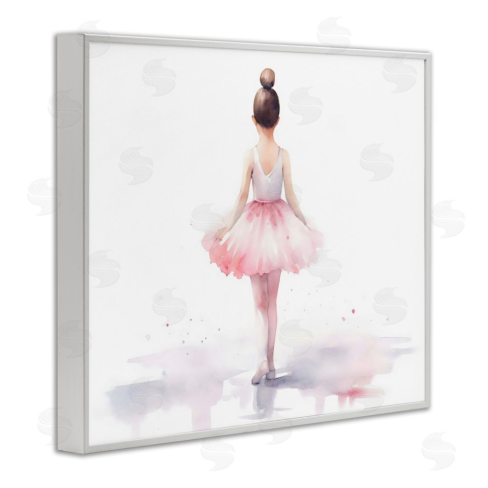 Creative Studio Ballerina Facing Away White Framed Giclee Wall Art Print