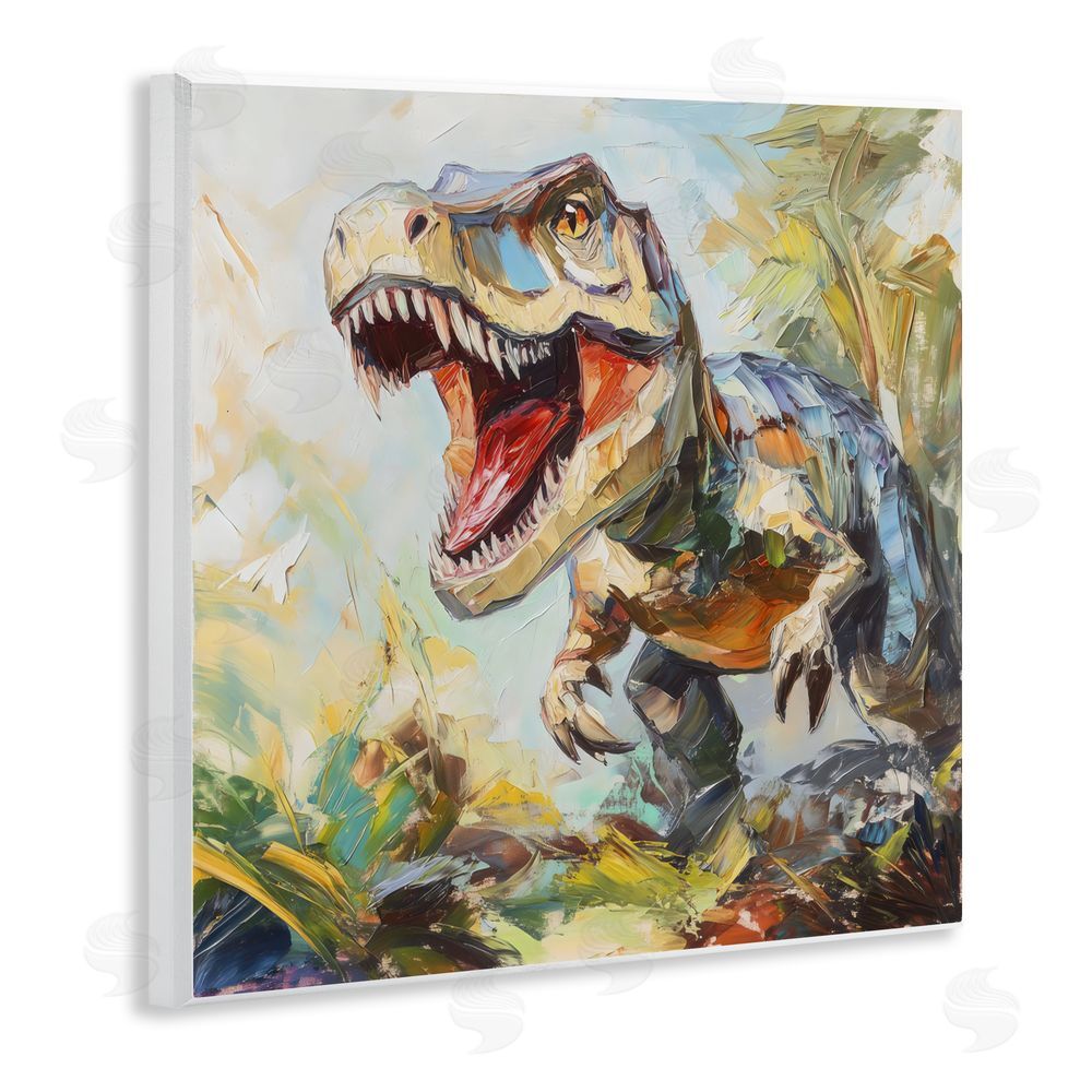 Creative Studio Enchanting T-Rex Roar Wooden Wall Plaque Art Print