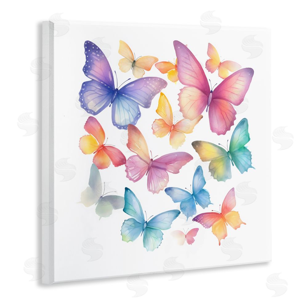 Creative Studio Rainbow Butterflies Rabble Wall Plaque Art Print