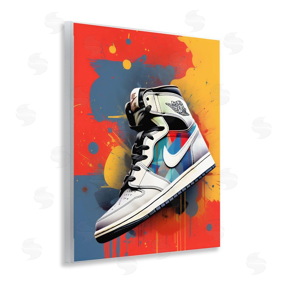 Creative Studio Shoe With Colorblock Background Wall Plaque Art Print