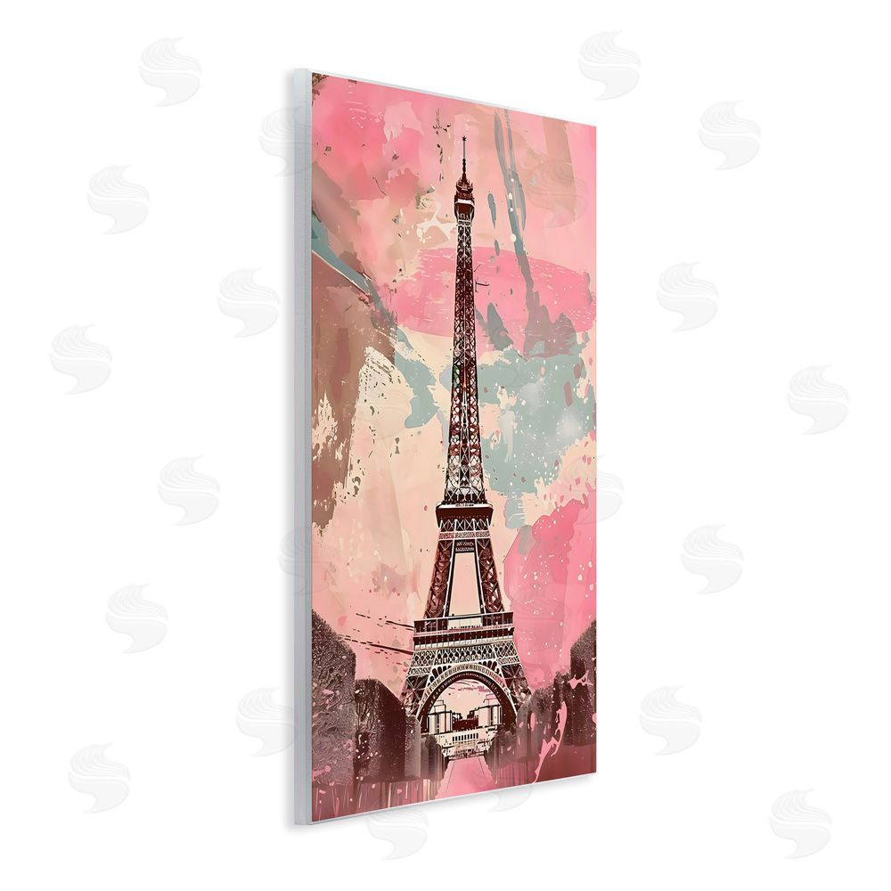 Creative Studio Parisian Tower Pink & Blue Wall Plaque Art Print