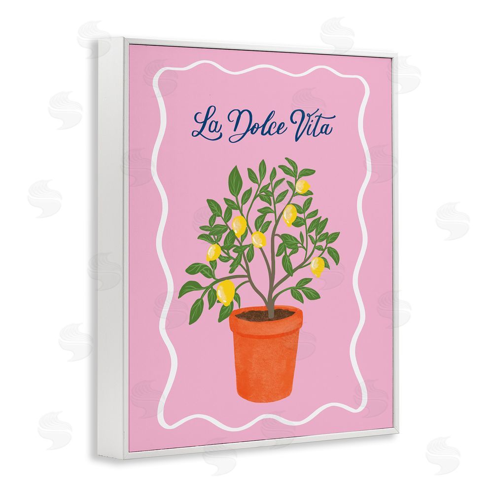 Be Ni La Dolce Vita Lemon Tree White Framed Giclee Wall Art Print