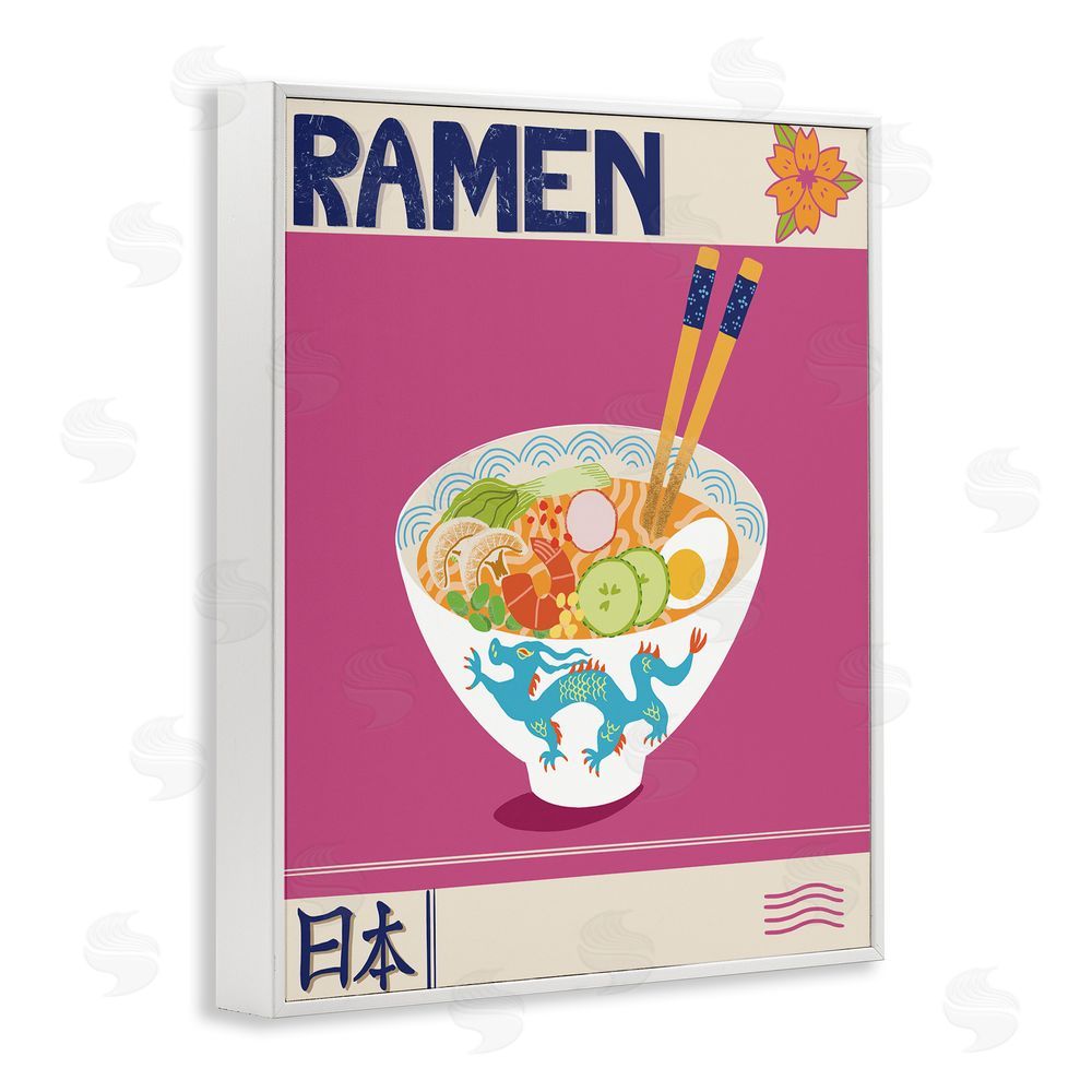 Jo Reid Enchanted Japanese Ramen White Framed Giclee Wall Art Print