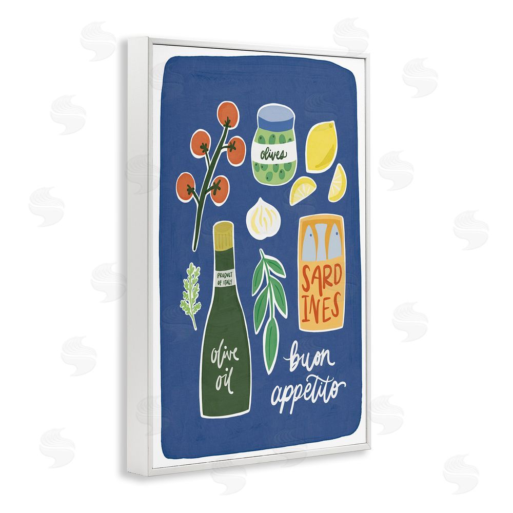 Amanda Houston Italian Kitchen Necessities White Framed Giclee Wall Art Print