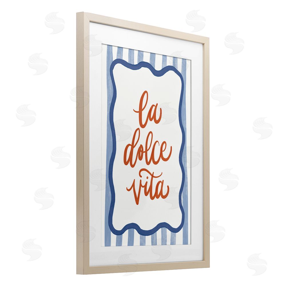Amanda Houston Italian Kitchen Typography Brown Framed Print Under Glass with Mat Wall Art