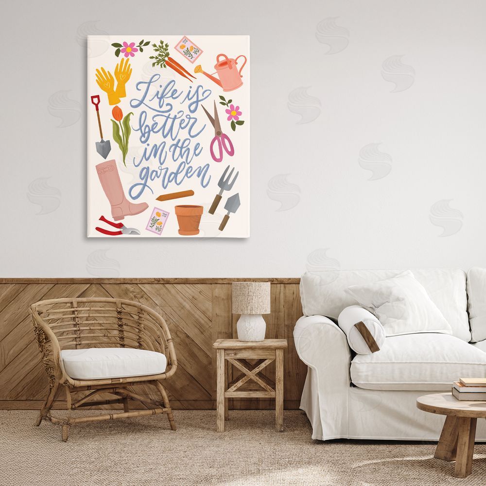 Isabela Schielke Life In The Garden Stretched Canvas Wall Art in Room