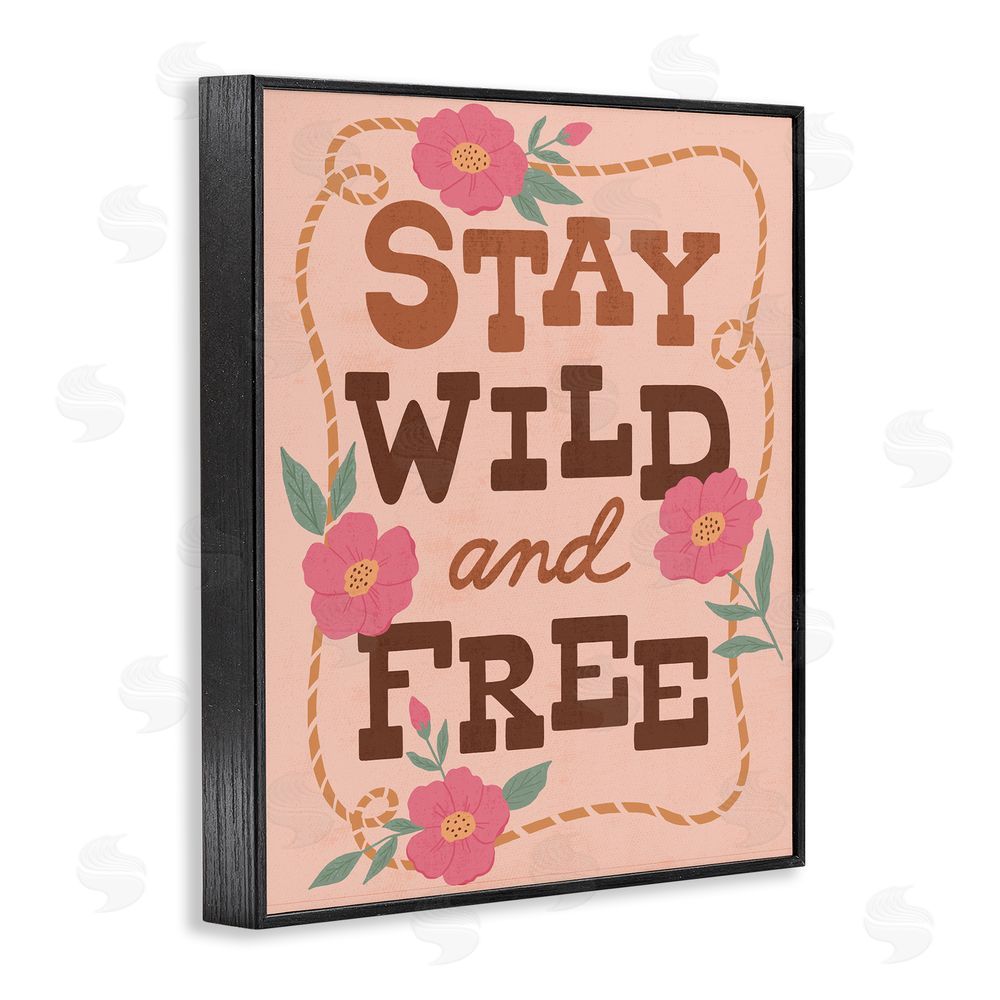 Nina Seven Wild & Free Boho Girl Black Framed Giclee Wall Art Print