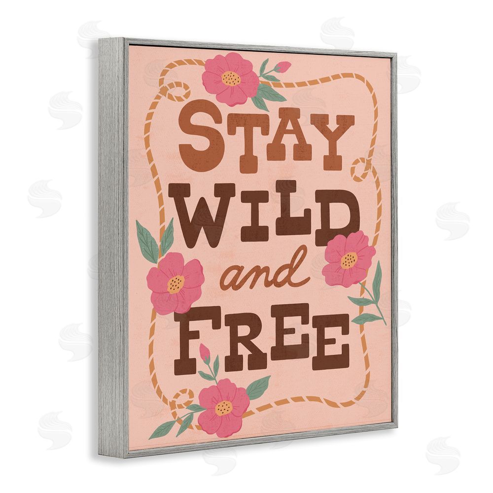 Nina Seven Wild & Free Boho Girl Gray Framed Giclee Wall Art Print