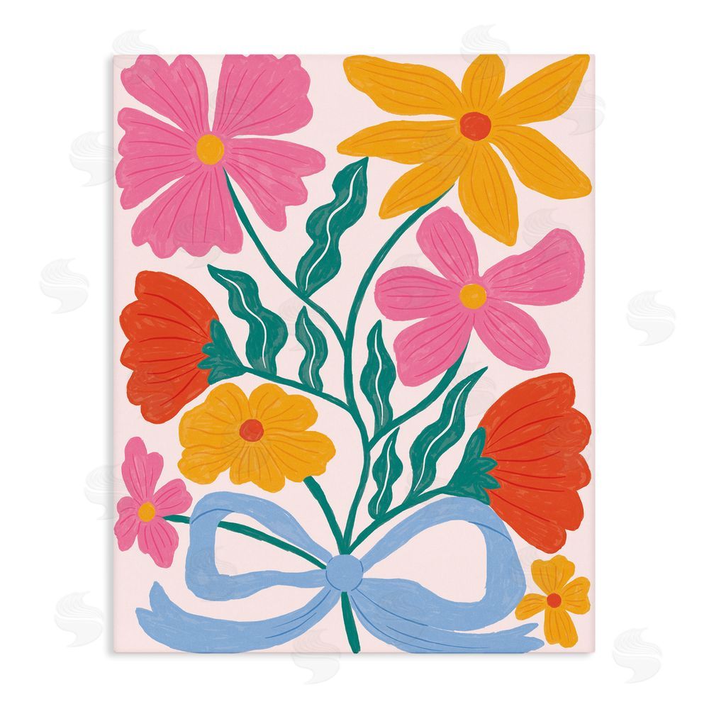 Lisa Barlow Mid Century Fresh Florals Stretched Canvas Wall Art