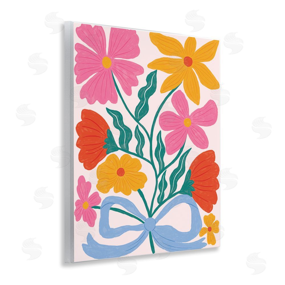 Lisa Barlow Mid Century Fresh Florals Wooden Wall Plaque Art Print