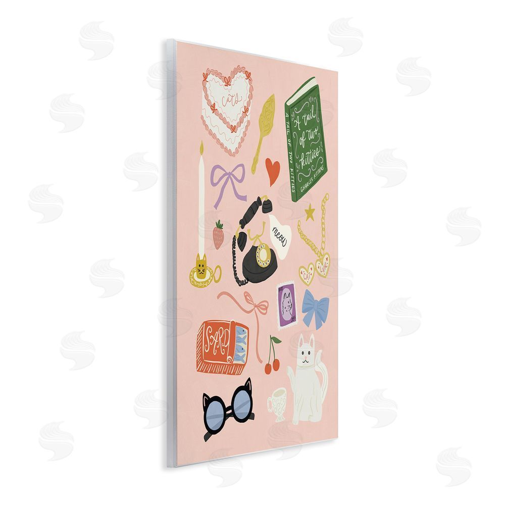 Amanda Houston Vintage Cat Lover Trinkets Wall Plaque Art Print