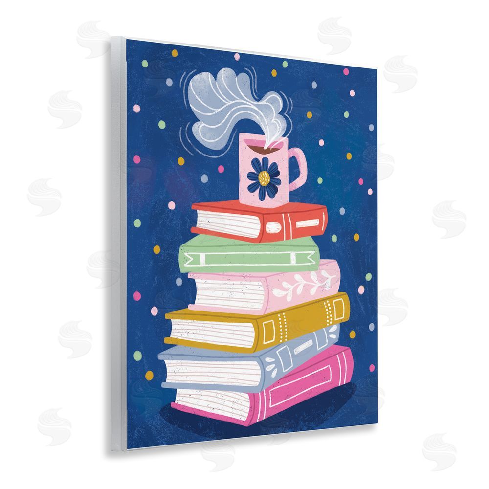 Vanessa Stoilova Book Stack & Cozy Mug Wall Plaque Art Print