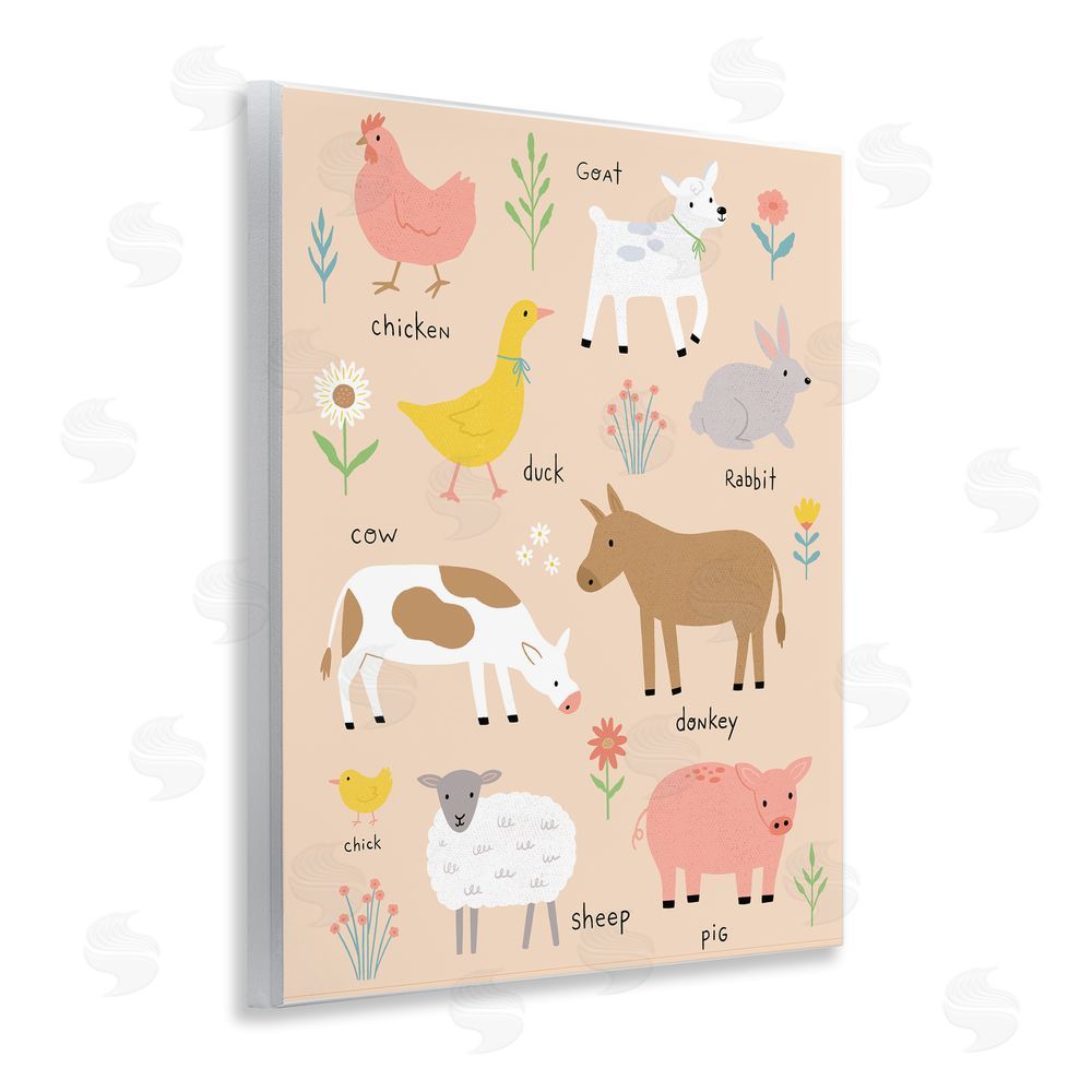 Nina Seven Baby Farm Friends Wall Plaque Art Print