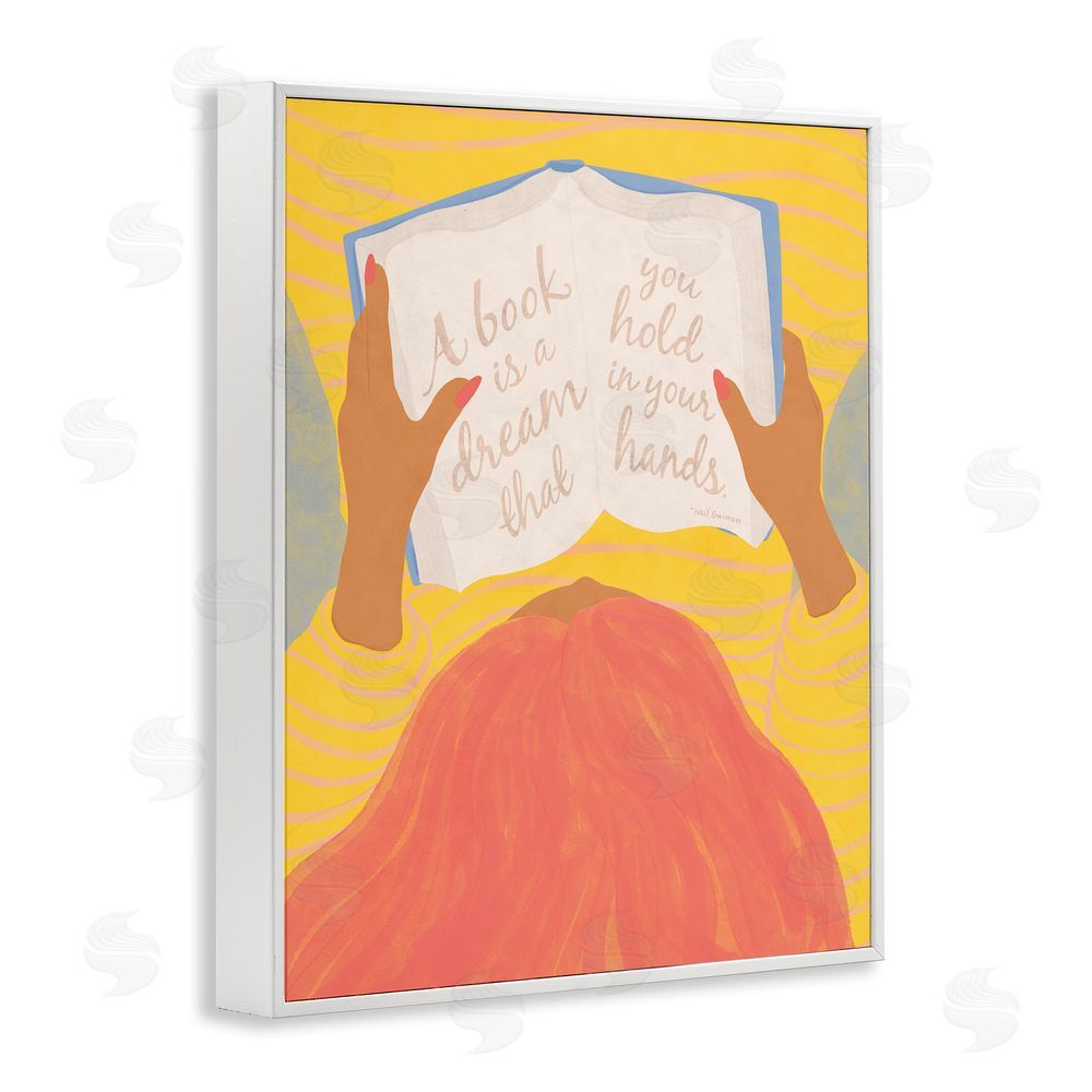 Kristina Hultkrantz A Book Is A Dream White Framed Giclee Wall Art Print