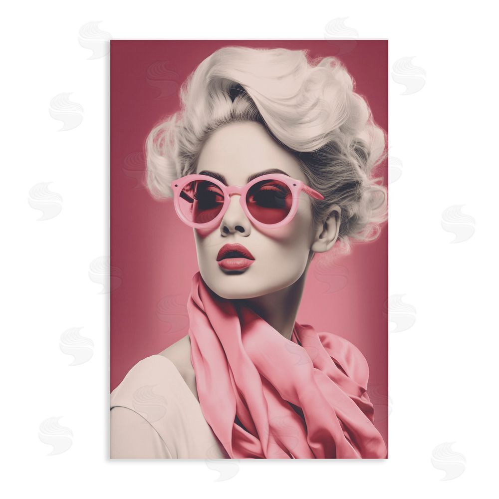 Andrea Haase Iconic Retro Chic Portrait Stretched Canvas Wall Art