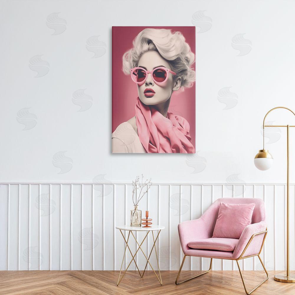 Andrea Haase Iconic Retro Chic Portrait Stretched Canvas Wall Art in Room