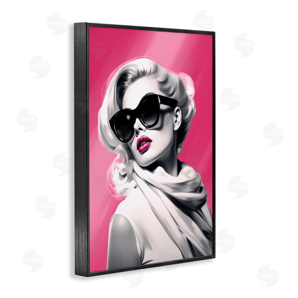 Andrea Haase Vintage Retro Chic Portrait Black Framed Giclee Wall Art Print