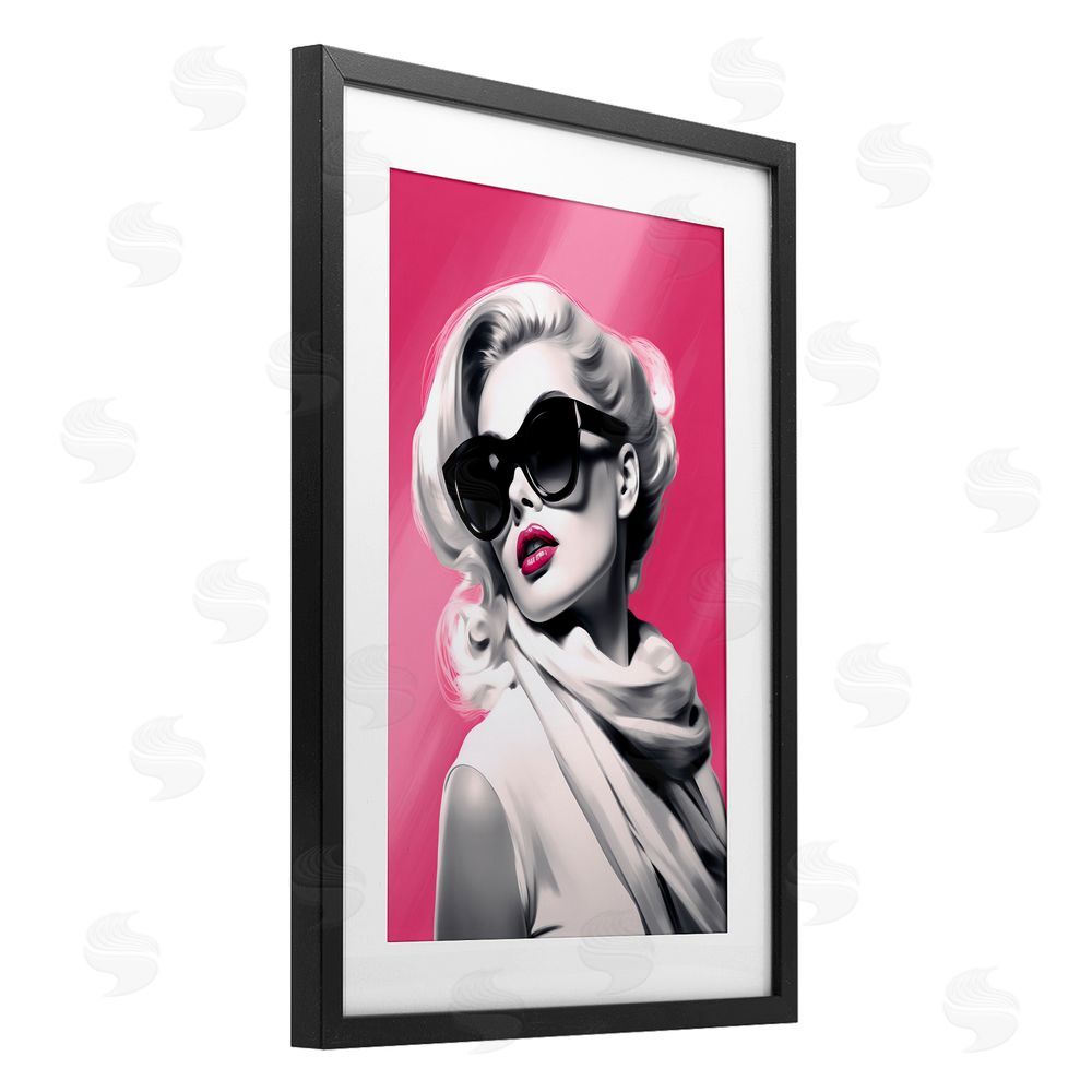 Andrea Haase Vintage Retro Chic Portrait Black Framed Print Under Glass Wall Art