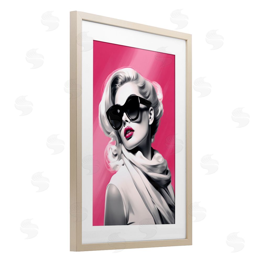 Andrea Haase Vintage Retro Chic Portrait Brown Framed Print Under Glass Wall Art