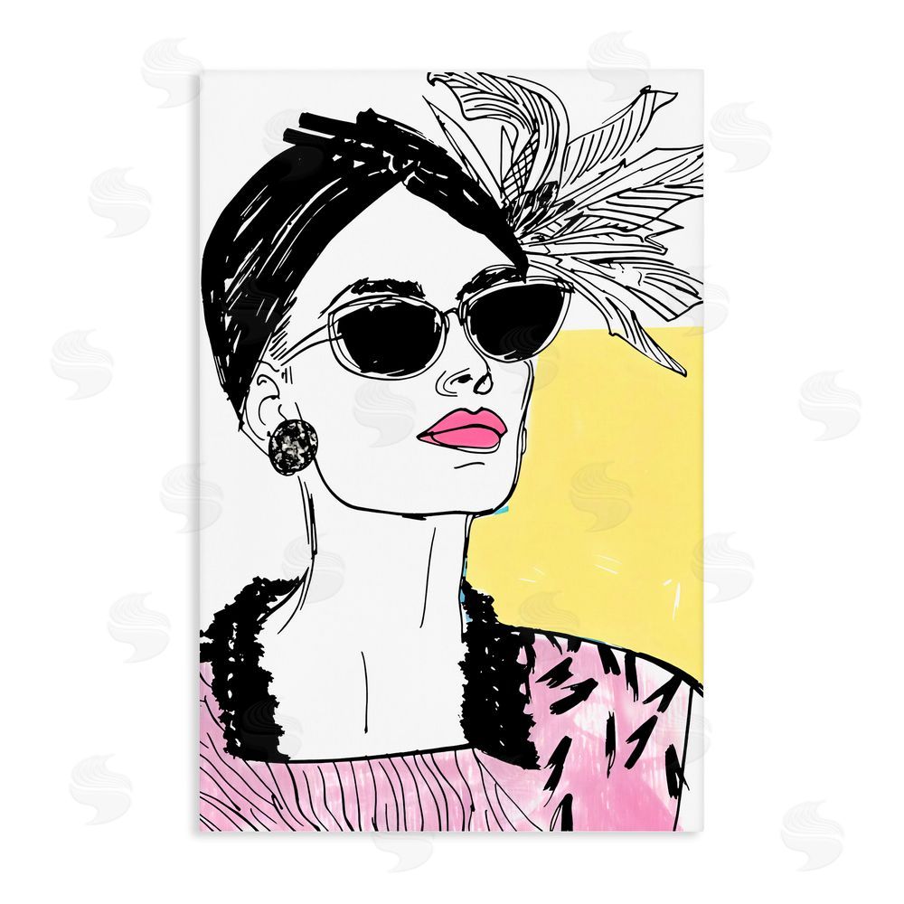 Andrea Haase The Rebel Muse Portrait Stretched Canvas Wall Art Print