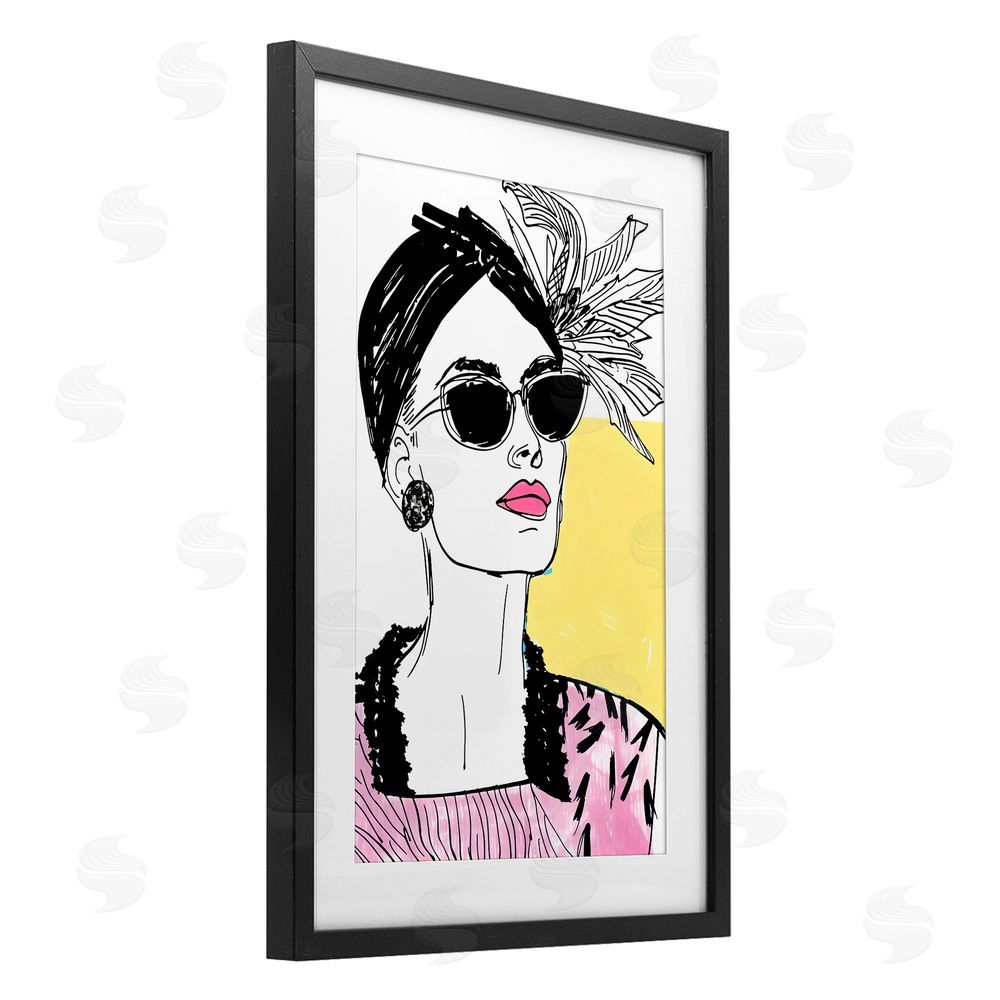Andrea Haase The Rebel Muse Portrait Black Framed Print Under Glass Wall Art