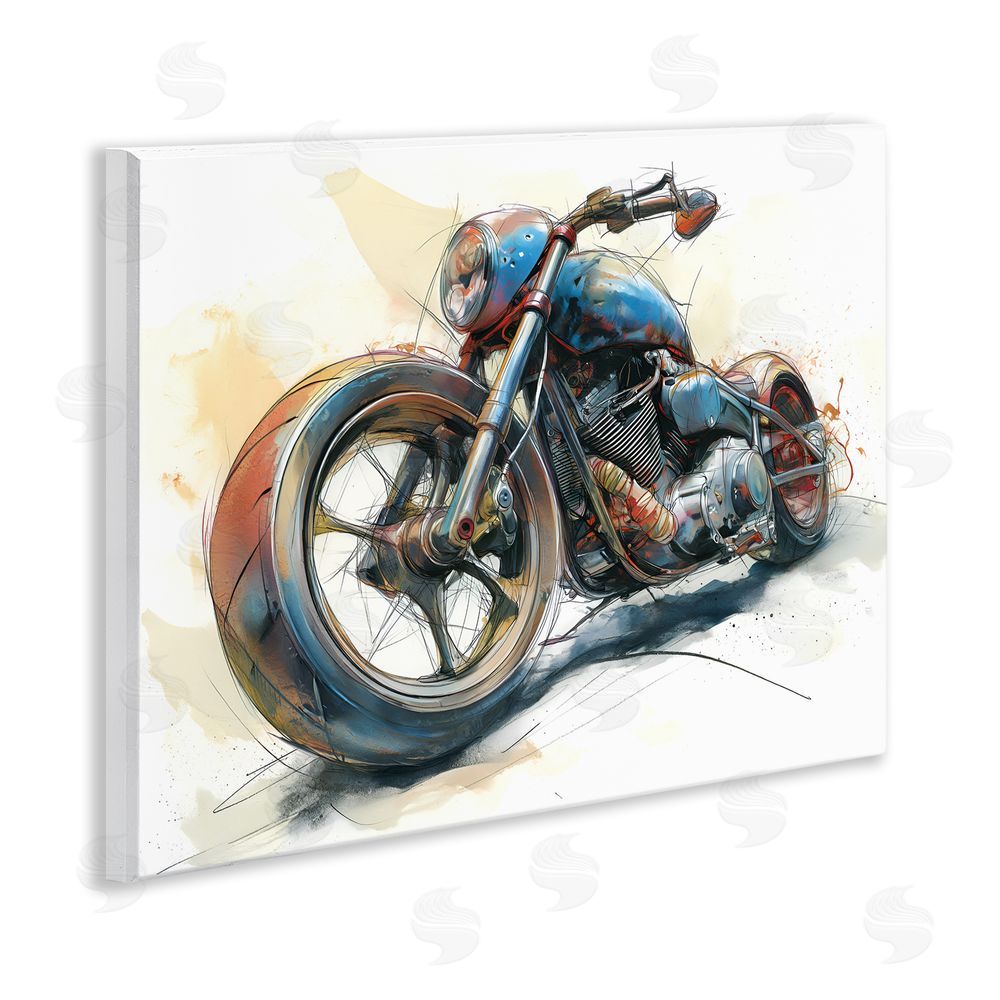 Steve Hunziker Whimsical Motorcycle Concept Wall Plaque Art Print