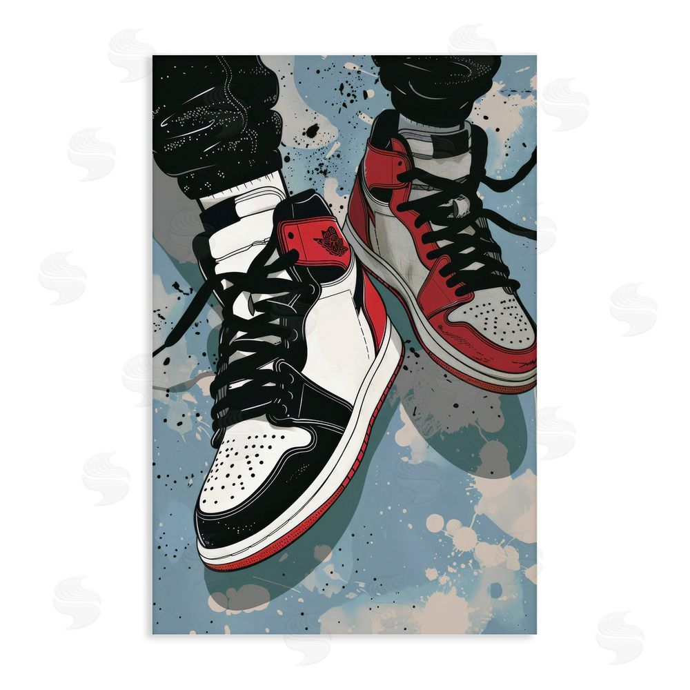 Ray Powers Casual Streetwear Sneakers Stretched Canvas Wall Art Print