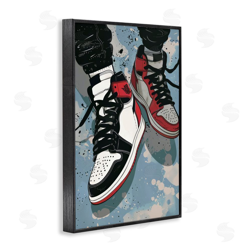 Ray Powers Casual Streetwear Sneakers Black Framed Giclee Wall Art Print
