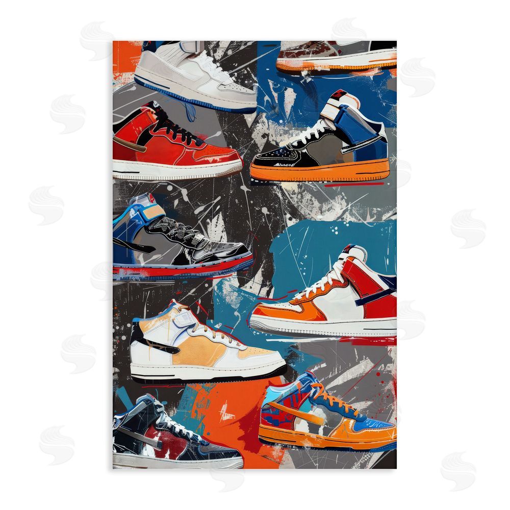 Ray Powers Stylish Urban Shoe Collection Stretched Canvas Wall Art Print