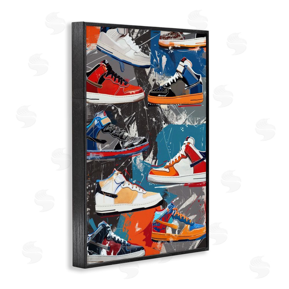 Ray Powers Stylish Urban Shoe Collection Black Framed Giclee Wall Art Print