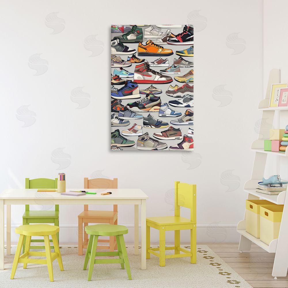 Ray Powers Shoe Time Urban Styles Stretched Canvas Wall Art Print in Room