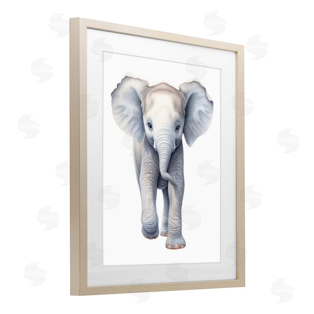 Ray Powers Big Budding Pachyderm Birch Framed Print Under Glass Wall Art
