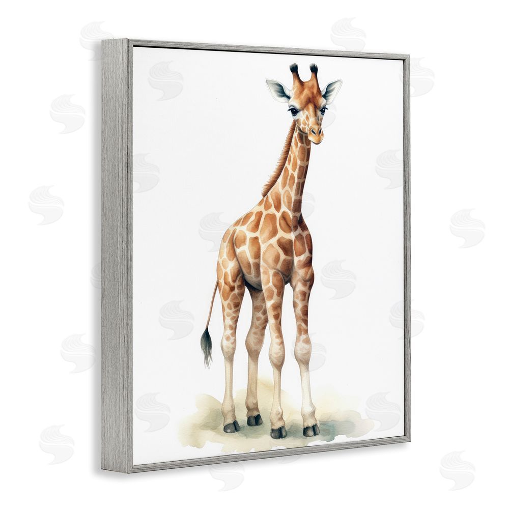 Ray Powers Eloise Long Legs Giraffe Gray Framed Giclee Wall Art Print
