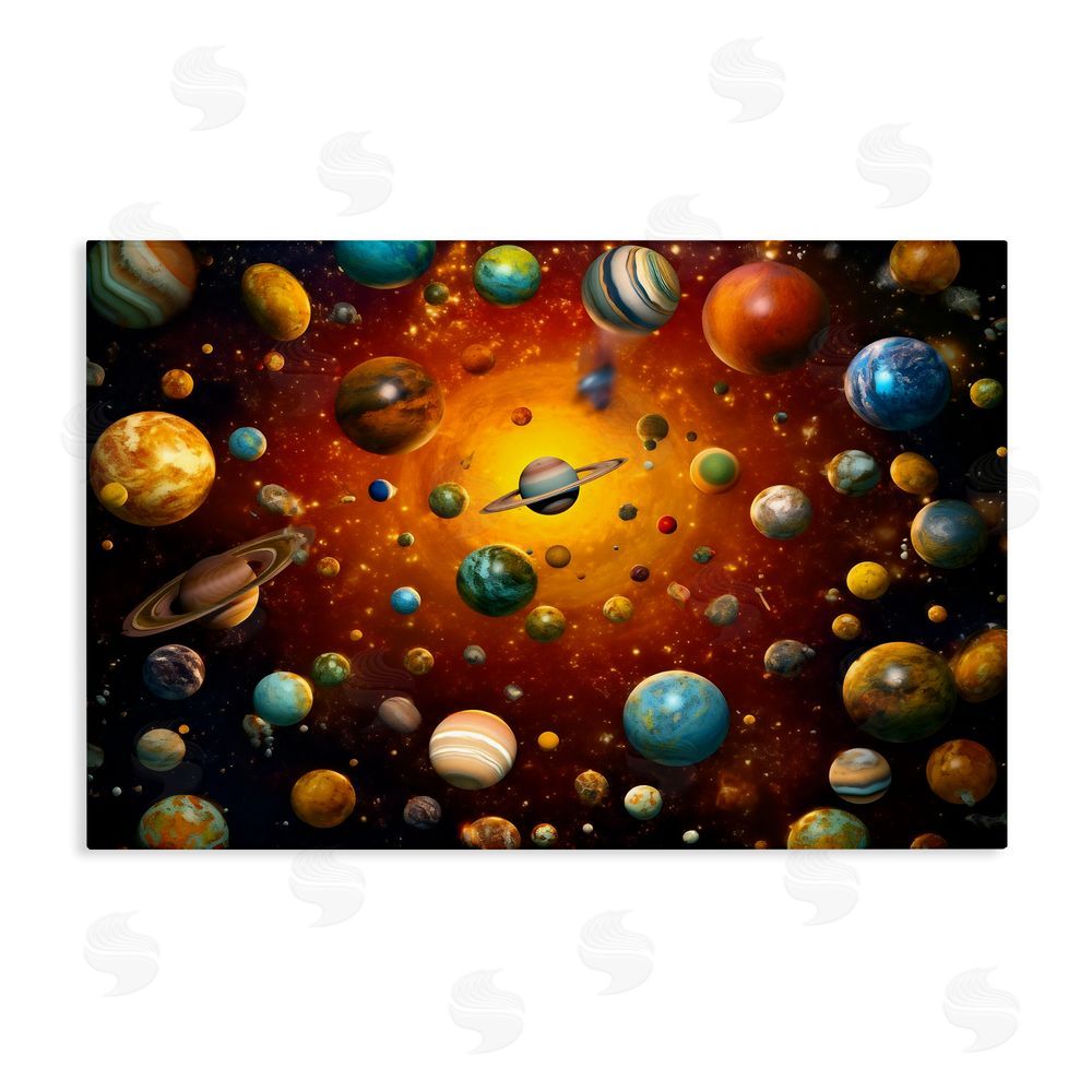 Ray Powers Cosmic Marbles Galaxy Stretched Canvas Wall Art Print