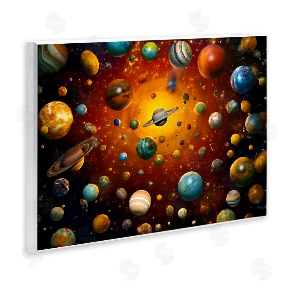 Ray Powers Cosmic Marbles Galaxy Wall Plaque Art Print