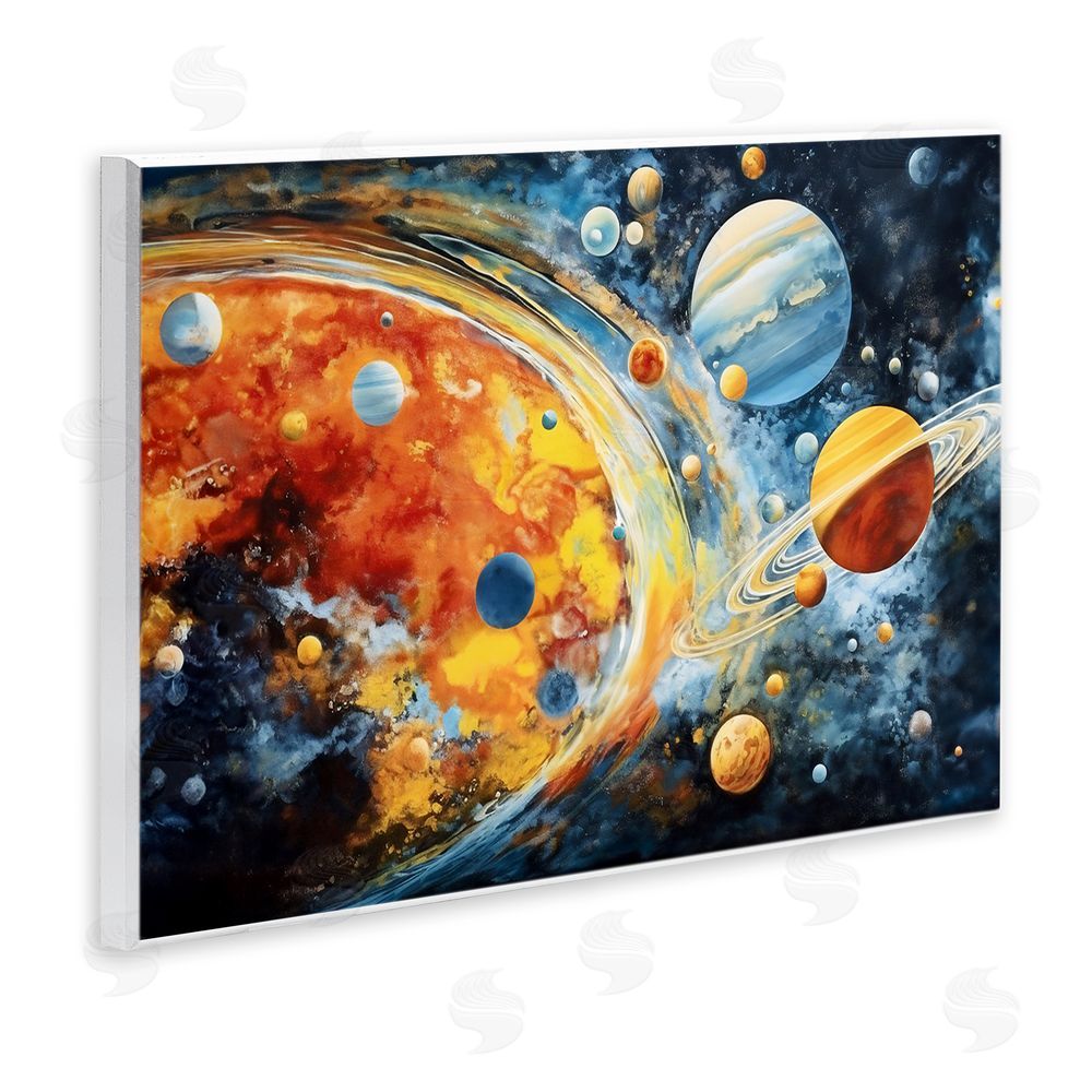 Ray Powers Space Whirl Planets Wall Plaque Art Print