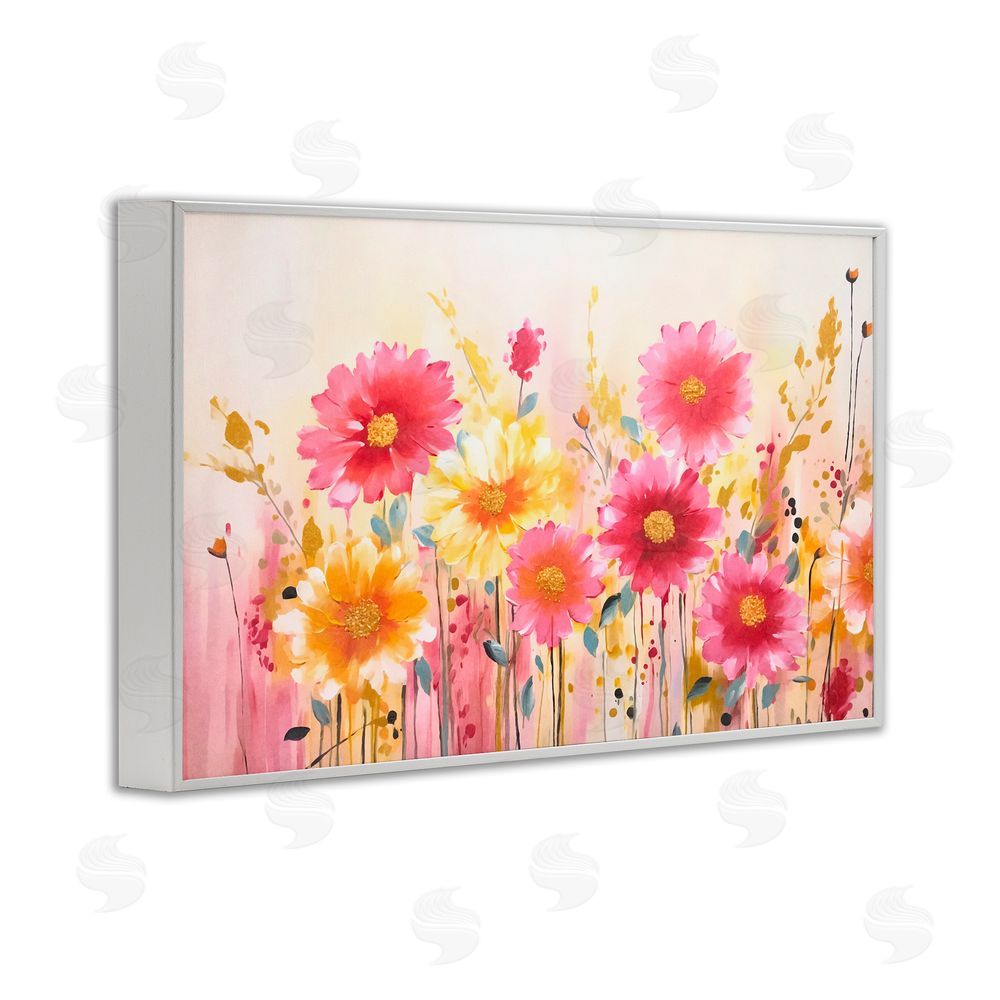 Andrea Haase Blush Blooming Whimsy White Framed Giclee Wall Art Print