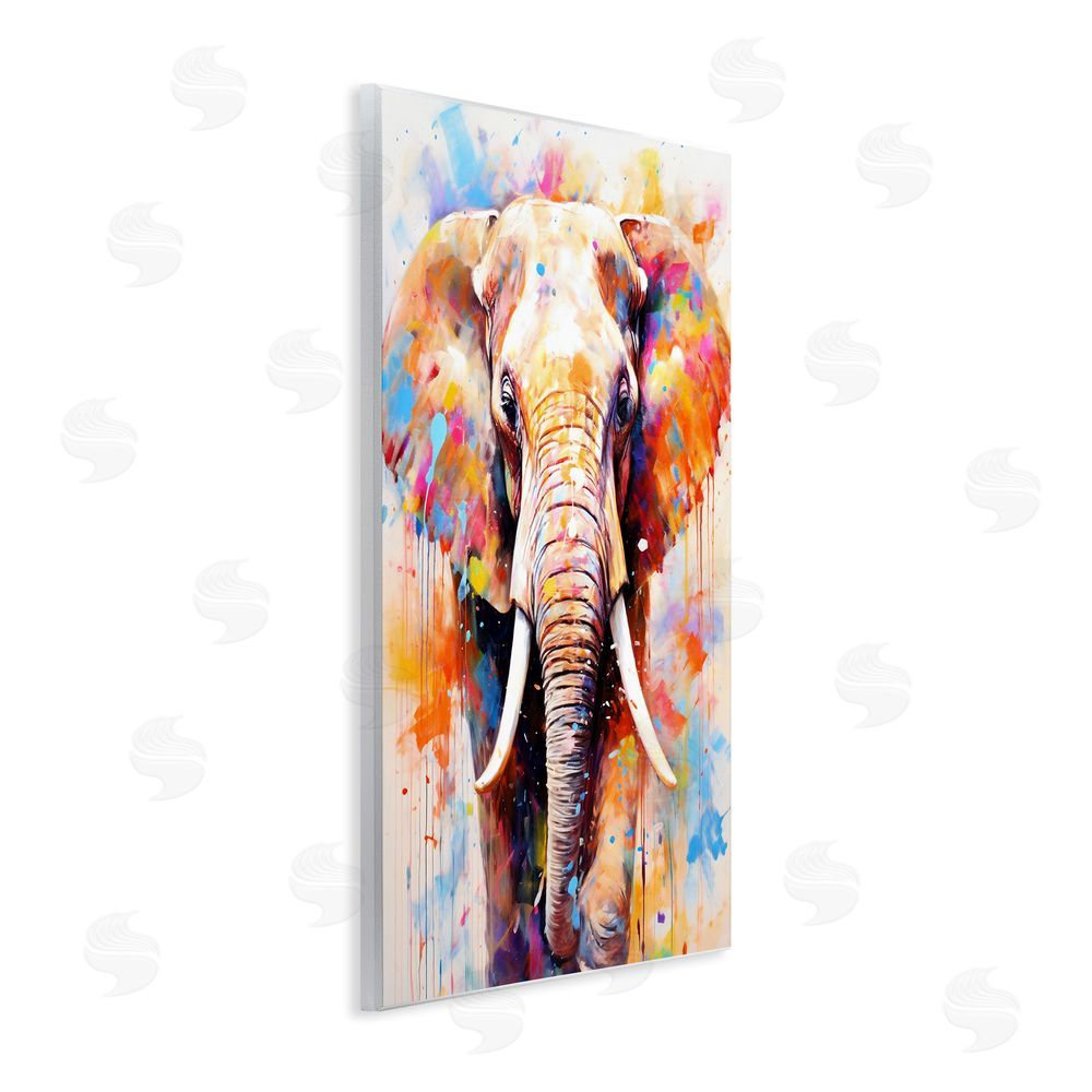 Ray Powers Wild Elephant Bull Wall Plaque Art Print