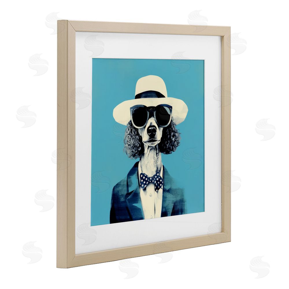 Ray Powers Canine Cool Retro Outfit Birch Framed Print Under Glass Wall Art
