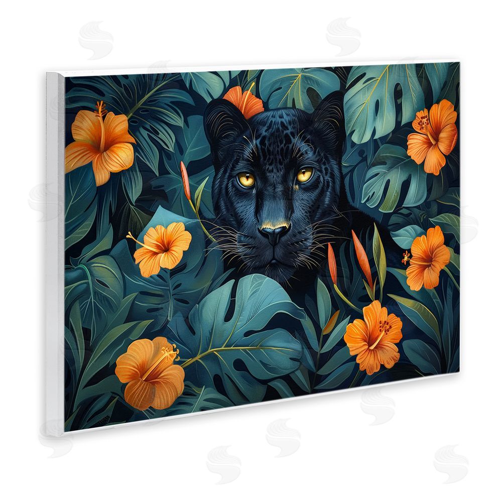 Ray Powers Hiding Panther's Paradise Wooden Wall Plaque Art Print
