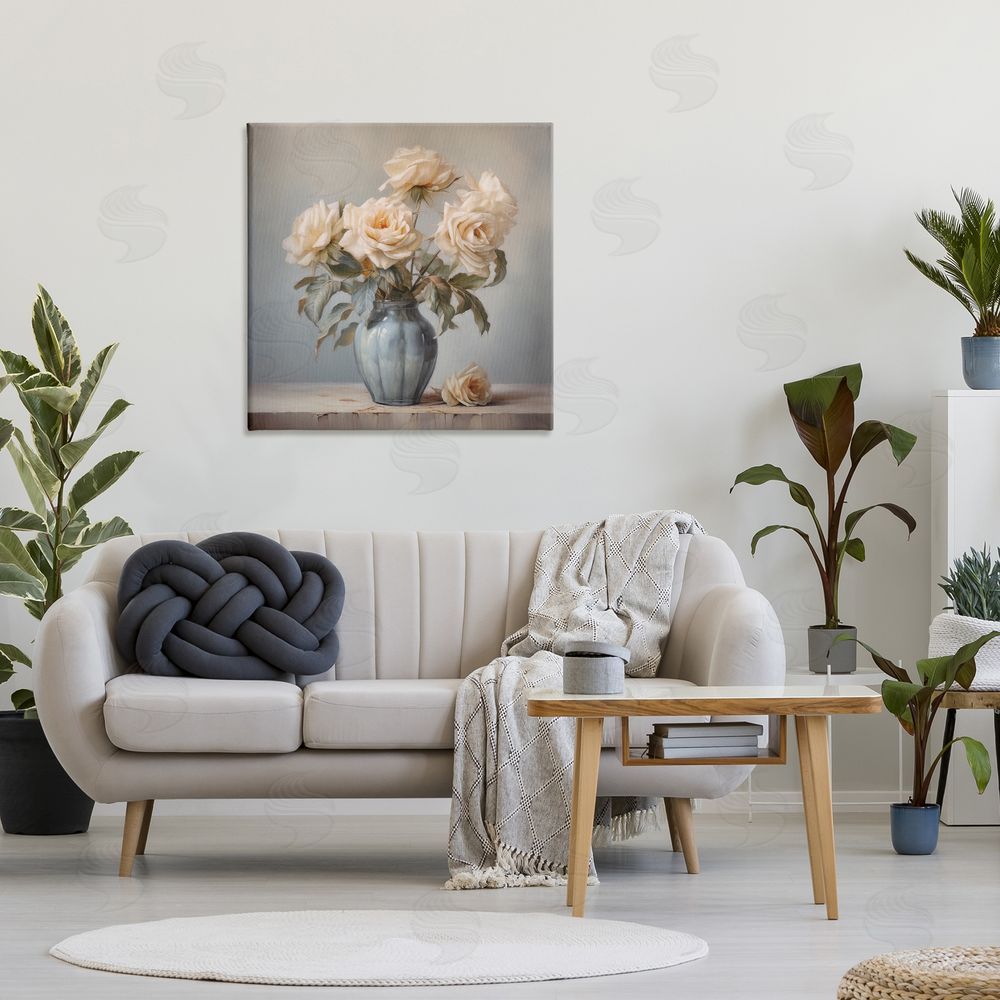 Steve Hunziker Vintage Rose Paragon Stretched Canvas Wall Art Print in Room