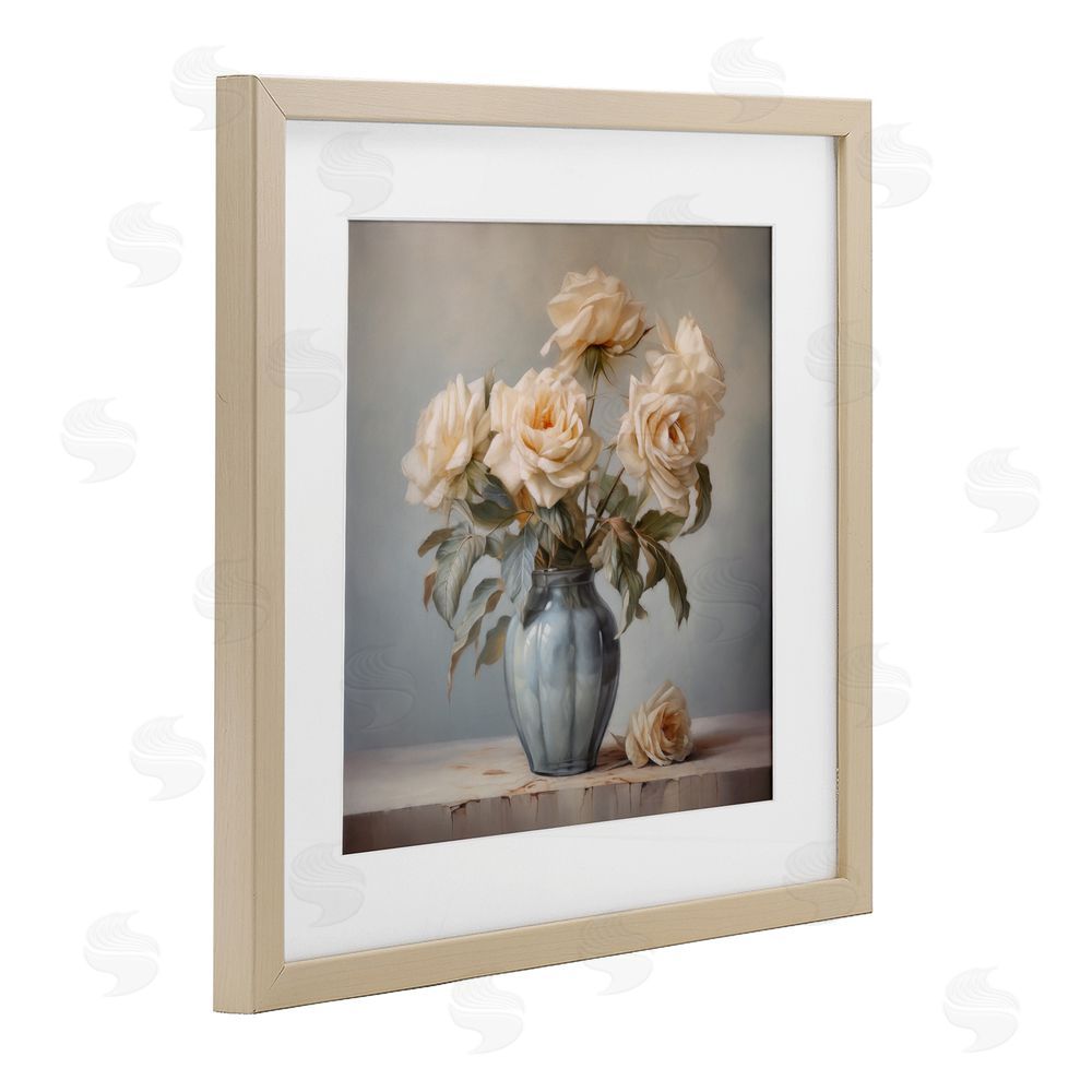Steve Hunziker Vintage Rose Paragon Brown Framed Print Under Glass Wall Art