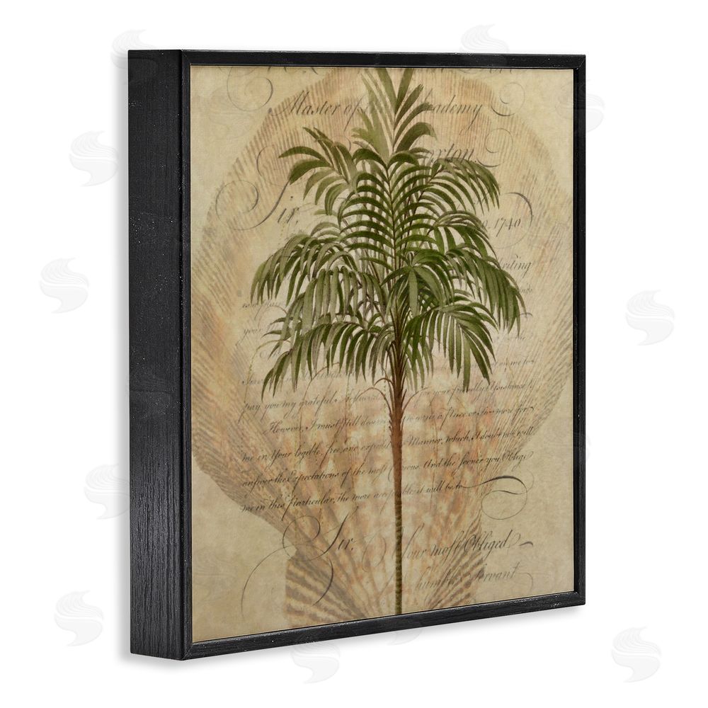Steve Hunziker Subdued Tropics Palm Black Framed Giclee Wall Art Print