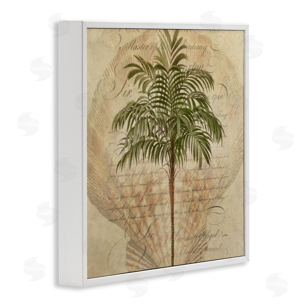 Steve Hunziker Subdued Tropics Palm White Framed Giclee Wall Art Print