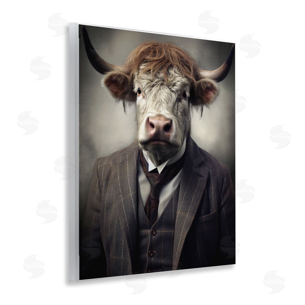 Ray Powers Sophisticated Bull Portrait Wall Plaque Art Print