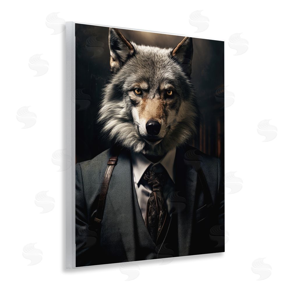 Ray Powers Trendy Wall Street Wolf Wall Plaque Art Print