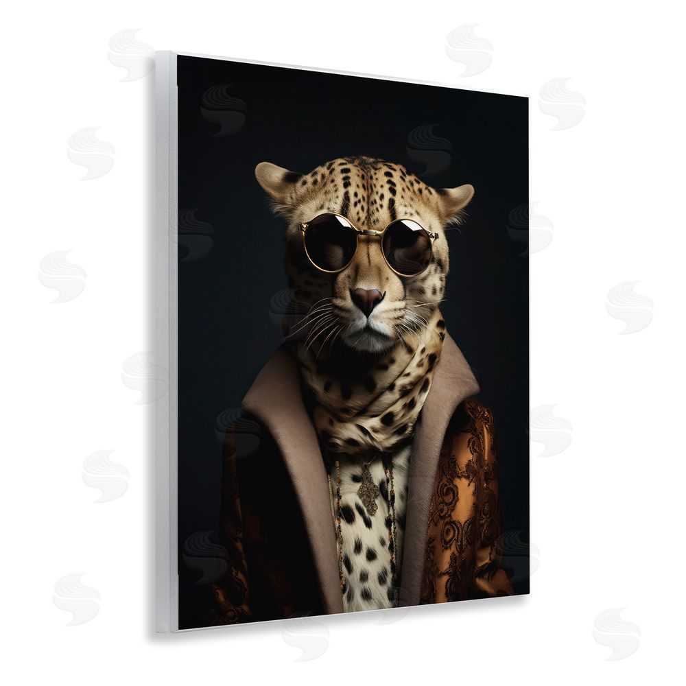 Andrea Haase Luxury Cat Couture Wooden Wall Plaque Art Print