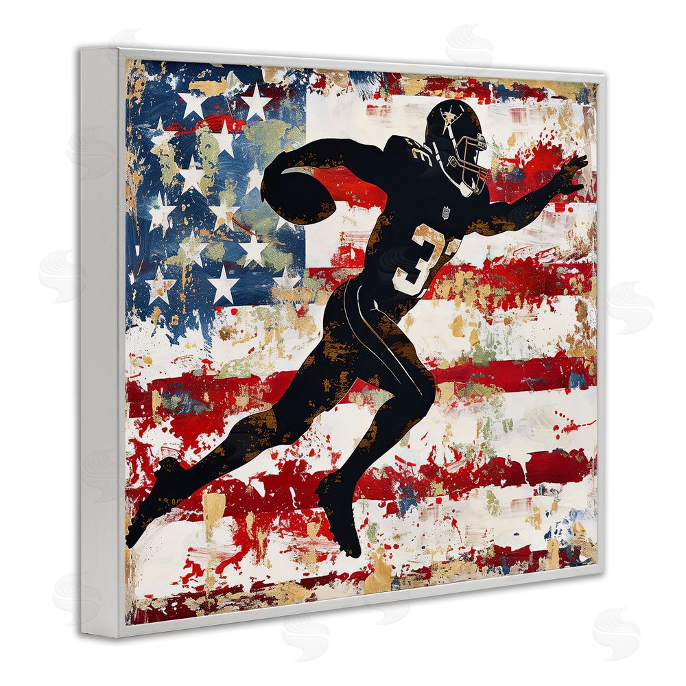 Ray Powers Gridiron Glory Player White Framed Giclee Wall Art Print