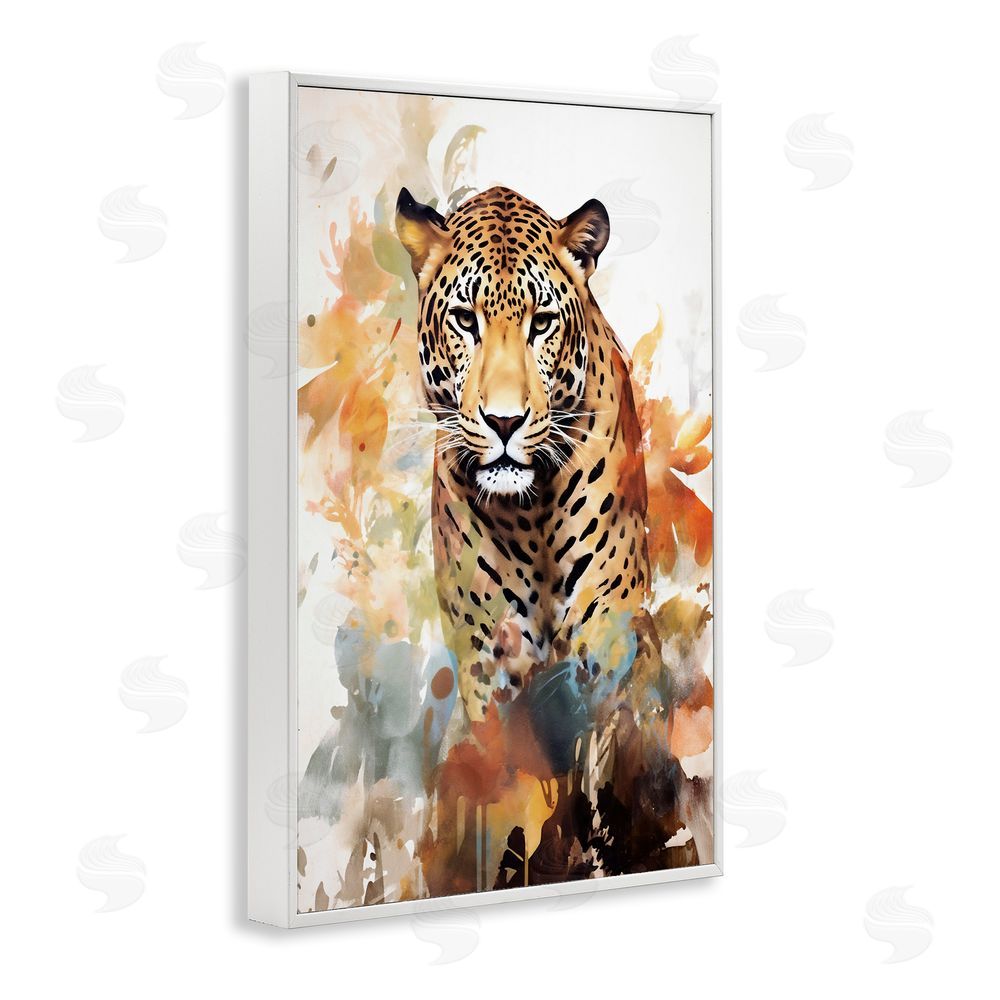 Ray Powers Wild Cheetah Grace White Framed Giclee Wall Art Print