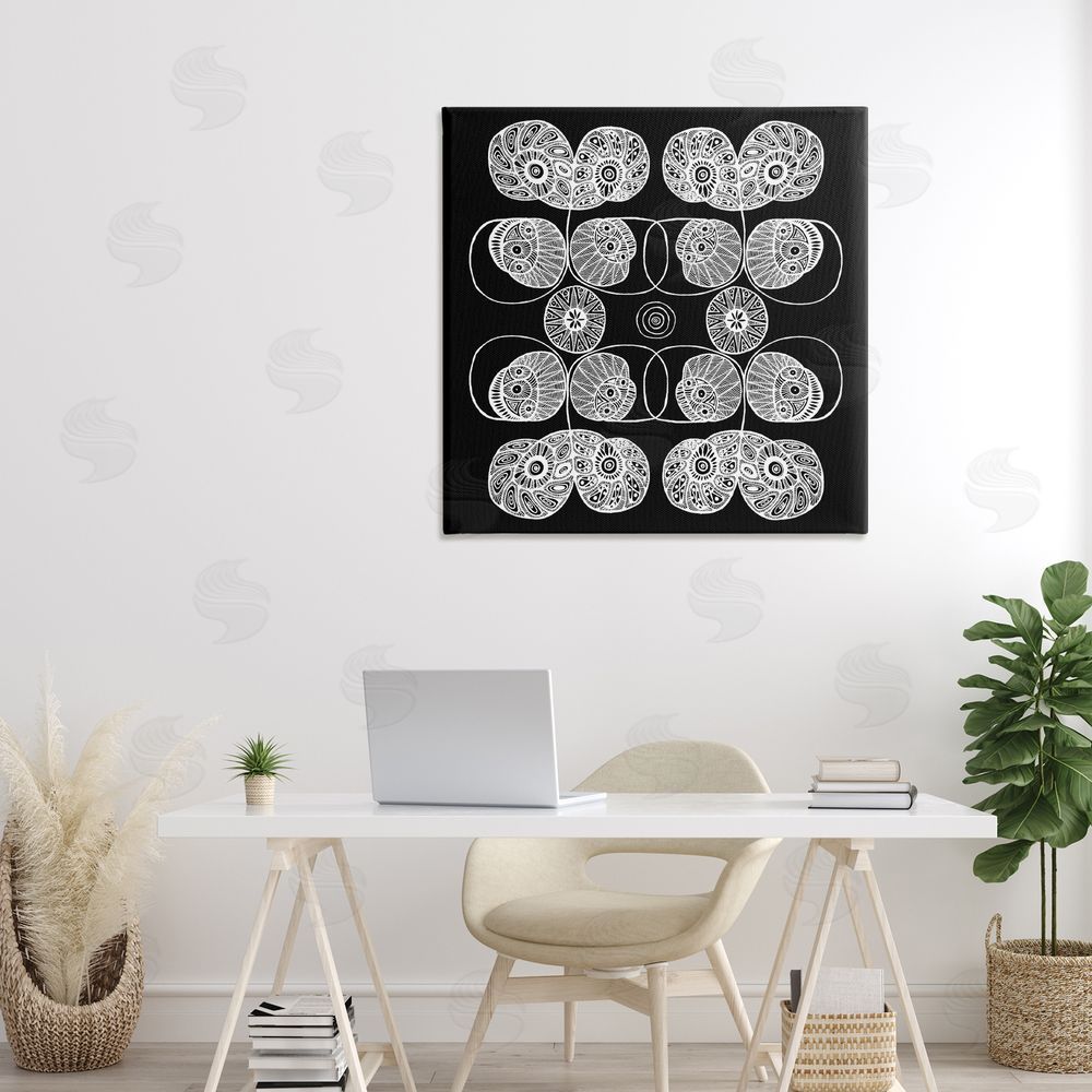 El Perkin Detailed Rounded Elementals Stretched Canvas Wall Art in Room